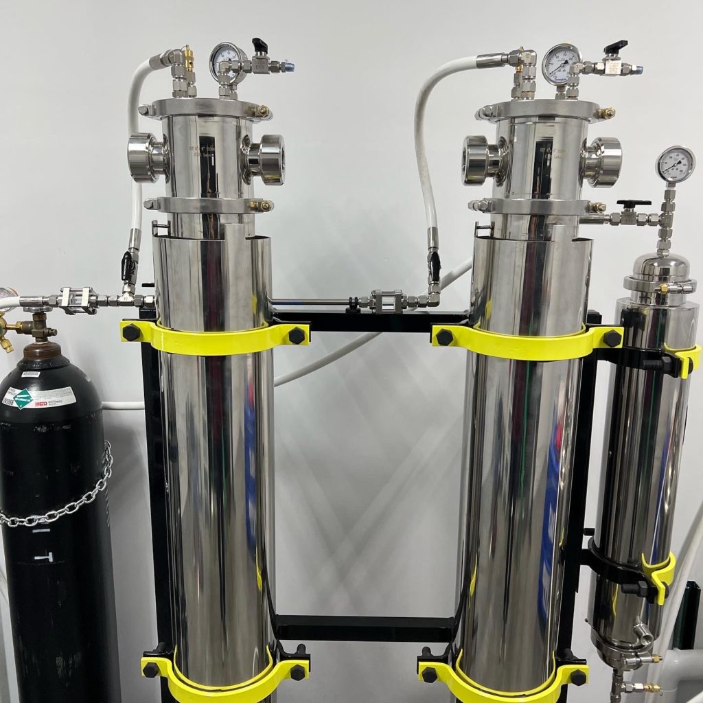 ASME sight glasses on a butane extraction system