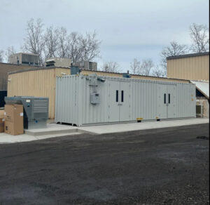 Shipping Container converted for an extraction booth