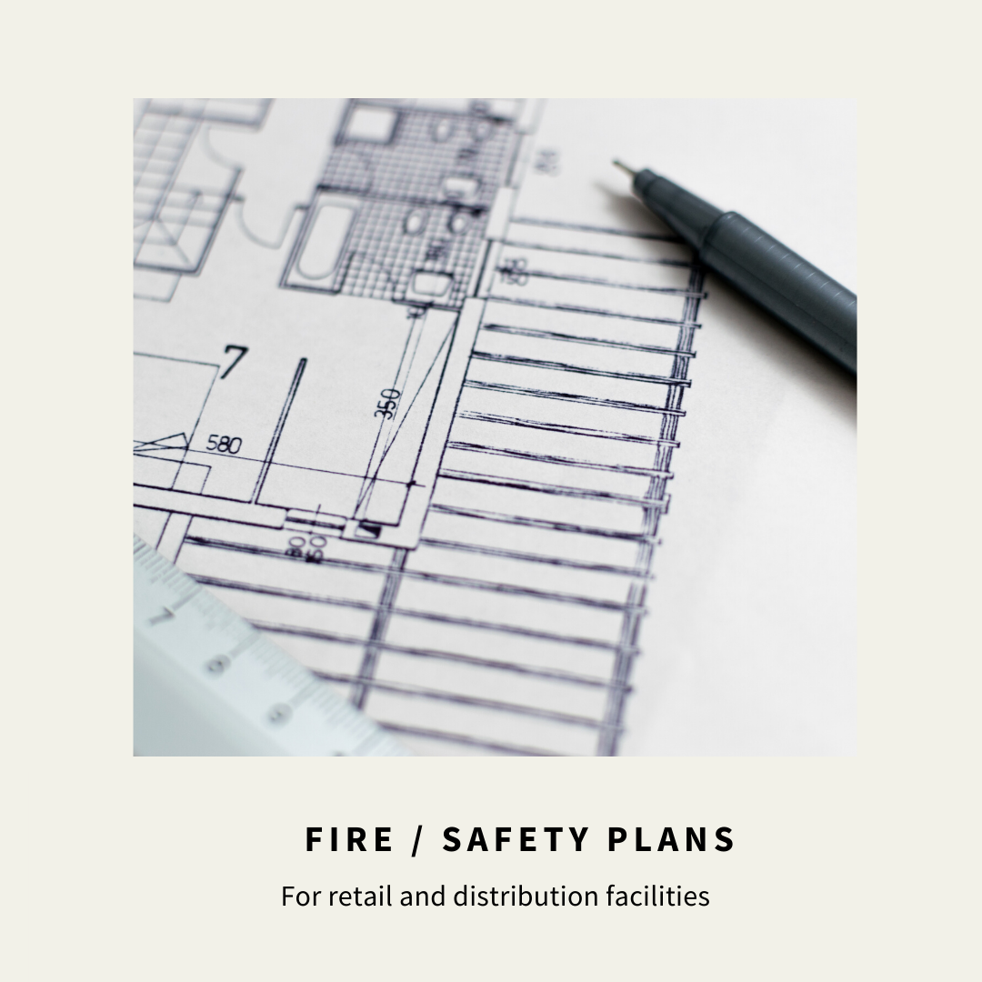 Fire and safety plans for cannabis facilities