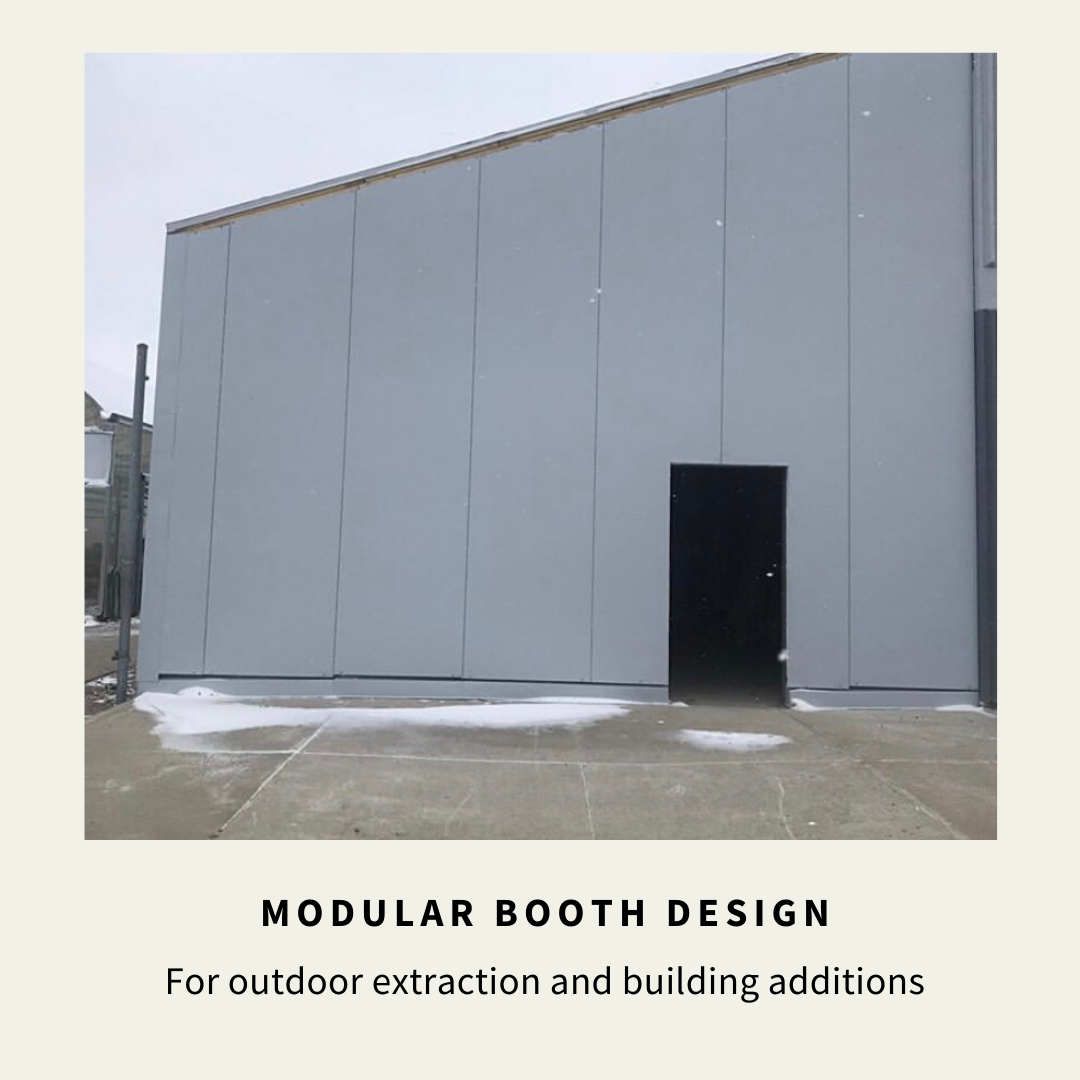 Outdoor prefabricated C1D1 extraction room by C1D1 Labs