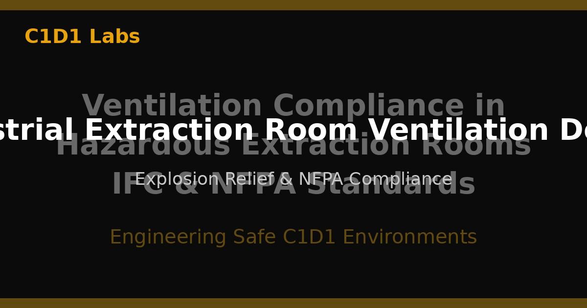 Mechanical ventilation ductwork routed through C1D1 extraction booth envelope