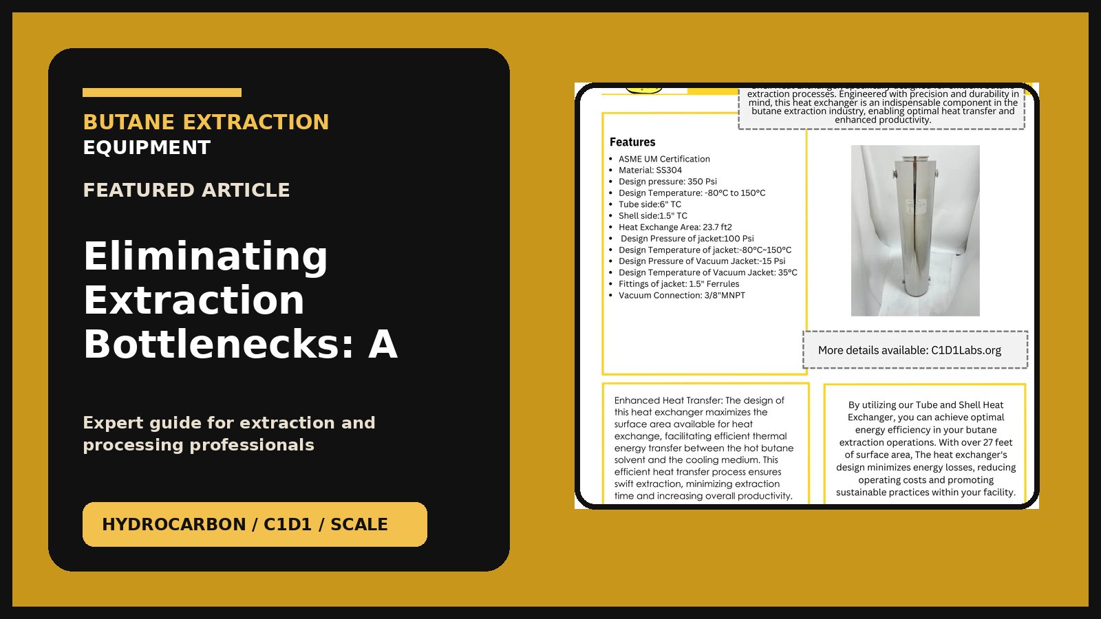 C1D1 extraction equipment with proper electrical classification in industrial facility