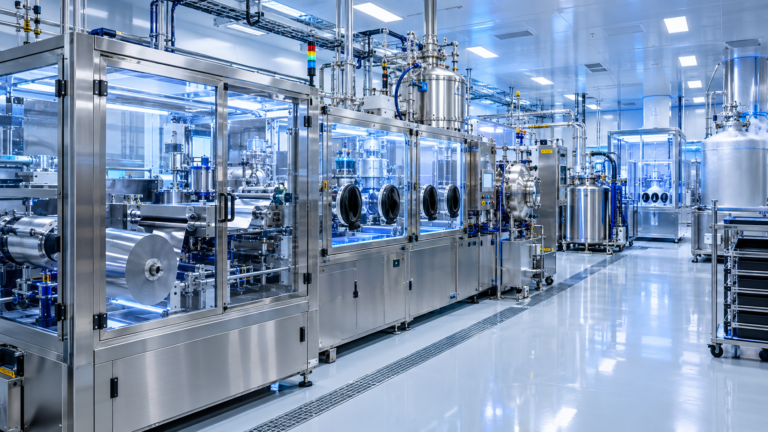 modular high hazard rooms for battery manufacturing and superconductor fabrication in a clean industrial facility.